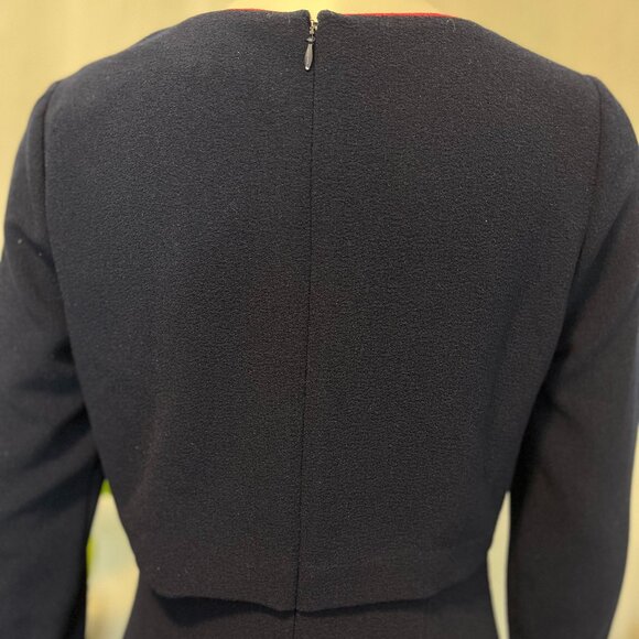 Belle Badgley Mischka Midi Dress Size US 8 Dark Blue (A07) - Picture 7 of 8